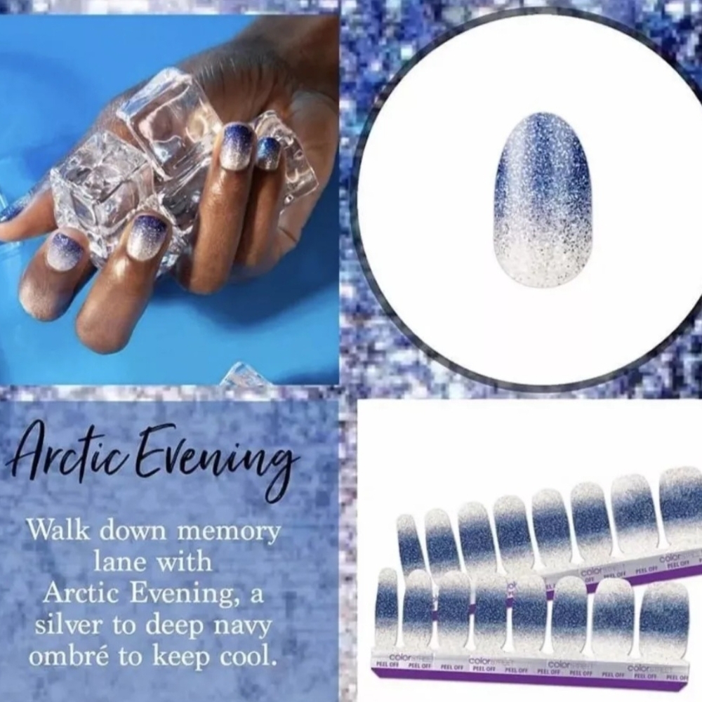 Arctic Evening Color Steeet Ombre Nail Wraps